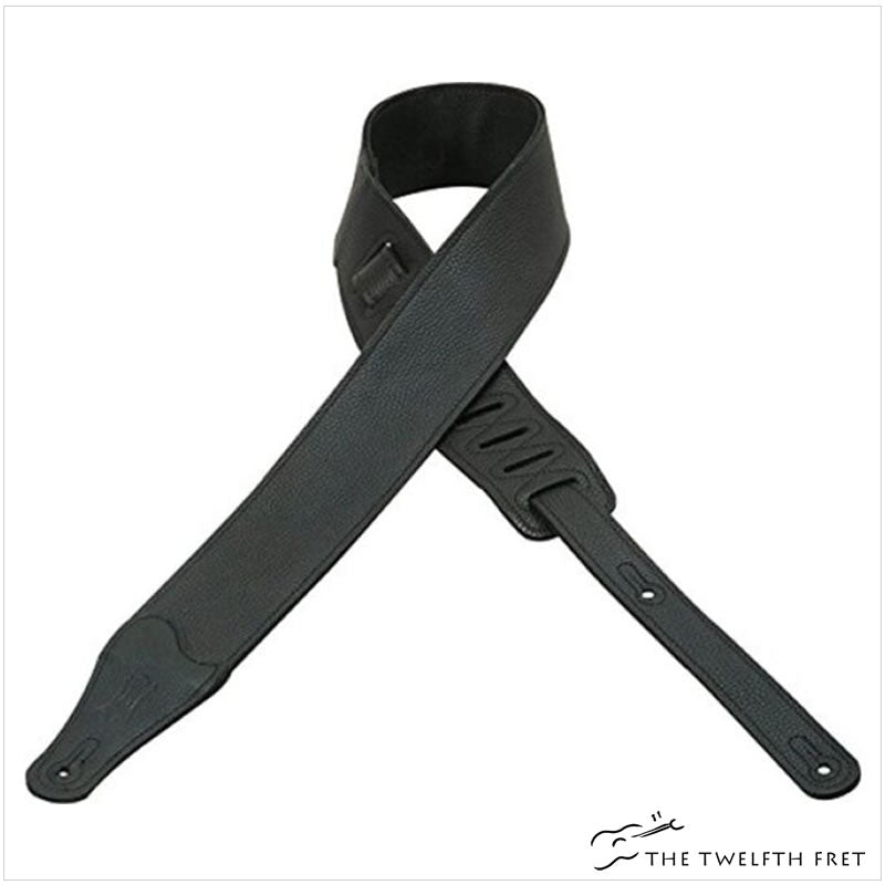 Levy's Garment Leather Guitar Strap (BLACK) - The Twelfth Fret