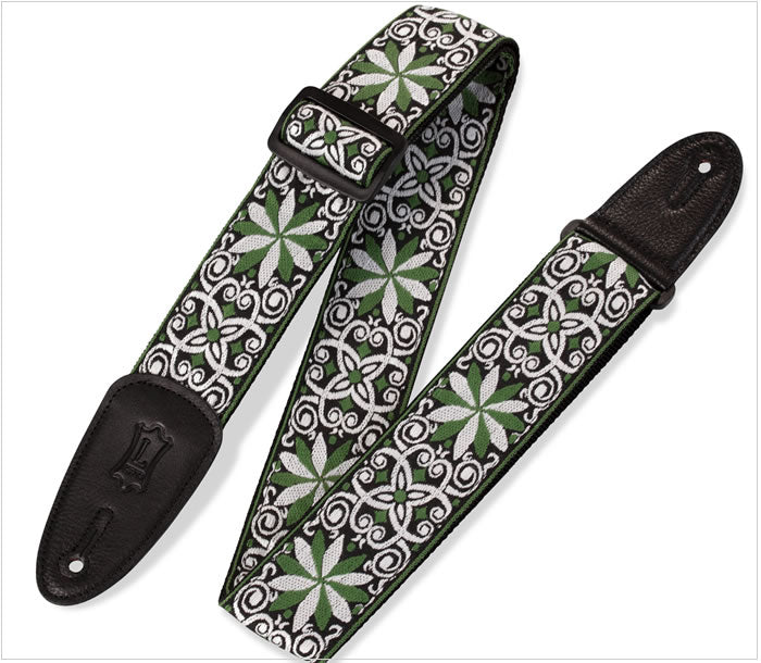 Levy's Green (M8HT-11) Jacquard Weave Guitar Strap
