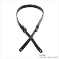 Levy's Carving Leather Mandolin Strap (BLACK) - The Twelfth Fret
