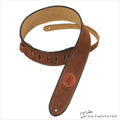 Levy's MSS3-2 Hand Brushed Suede Guitar Strap (BROWN) - The Twelfth Fret