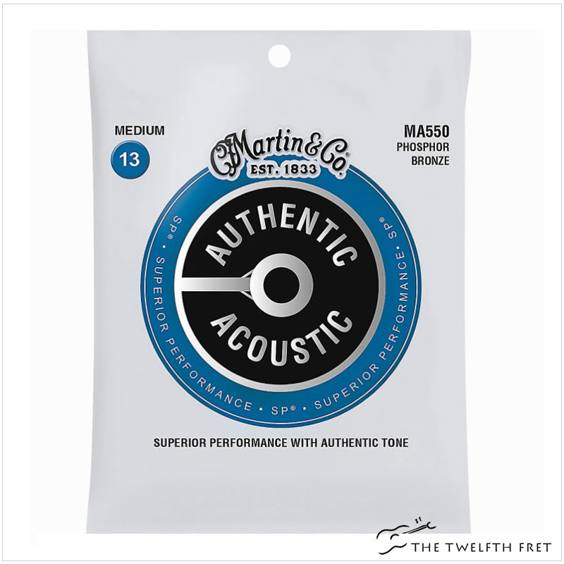 Martin Authentic Acoustic SP Guitar Strings (MA550-MED) - The Twelfth Fret