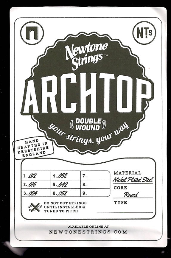 Newtone Archtop Double Wound Strings -Medium Light- The Twelfth Fret