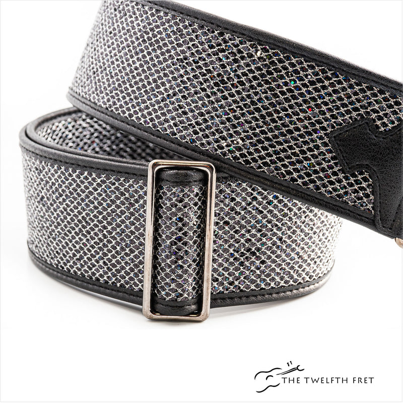 RightOn Jewel Guitar and Bass Strap (SILVER) - The Twelfth Fret