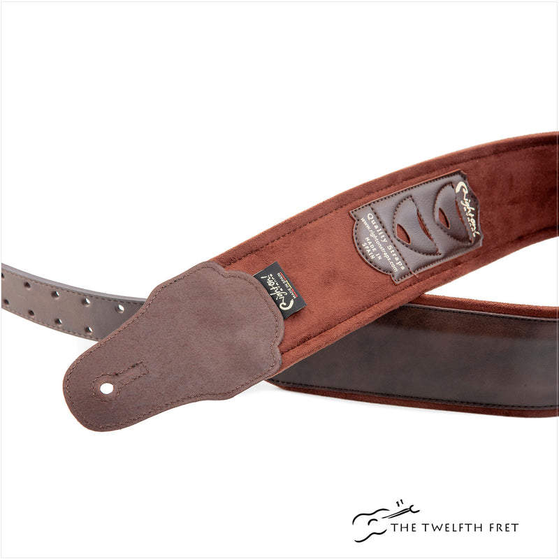 RightOn Smooth Brown Guitar Strap - The Twelfth Fret