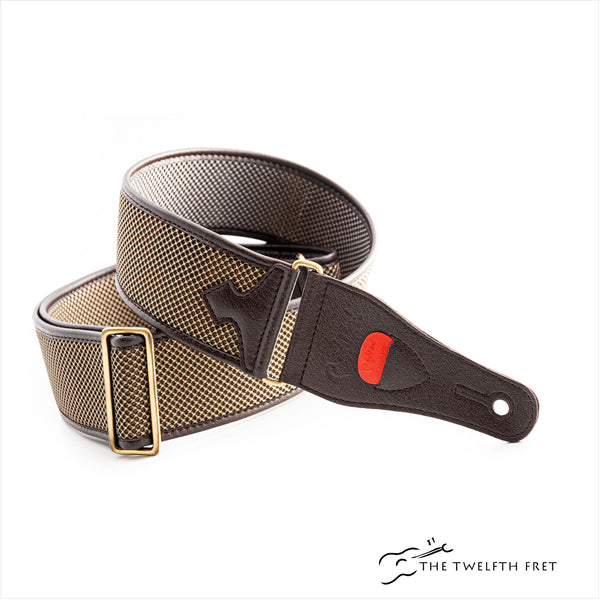 RightOn T-Breathe Brown Guitar and Bass Strap - The Twelfth Fret