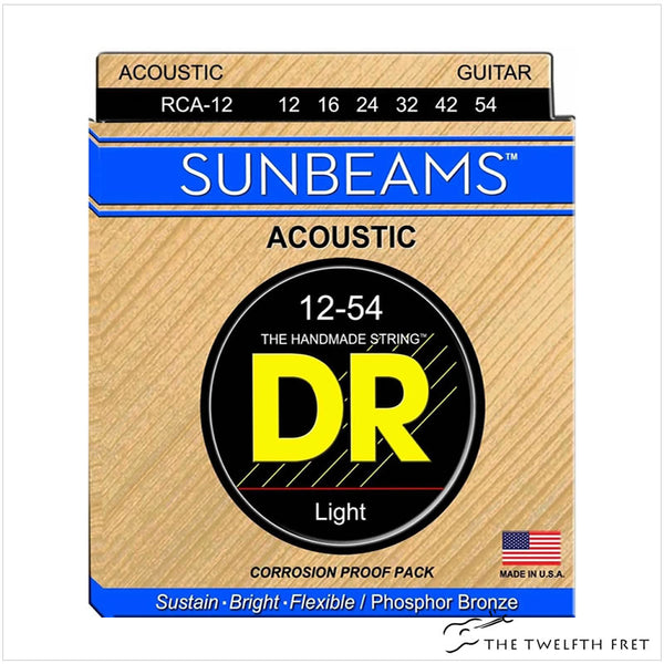 DR Sunbeams Acoustic Guitar Strings - 12-54 - The Twelfth Fret