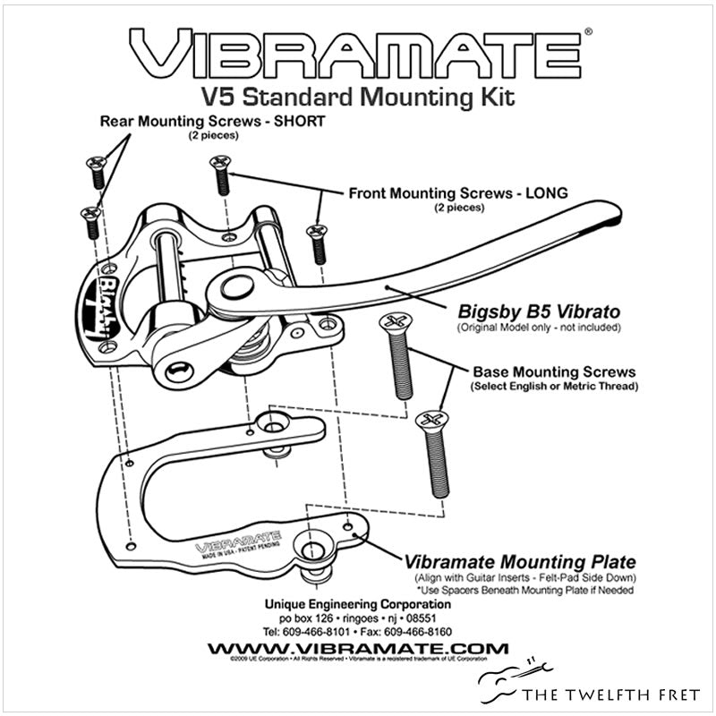Vibramate V5 Mounting Kit for Bigsby - The Twelfth Fret